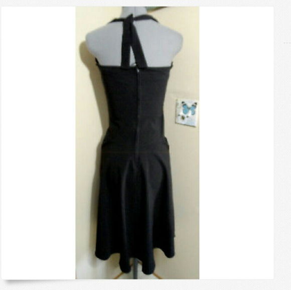 STUDIO Y Maurices Semi Formal Midi Dress Jr. 9 Blk - Picture 5 of 7